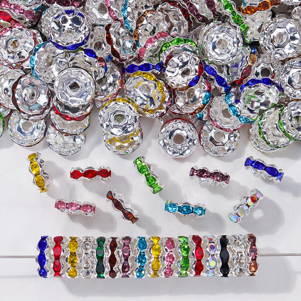 FS10252-12mm Wave Spacers Fit For Beadable Pens Jewelry Making - Zoe DIY Wholesale