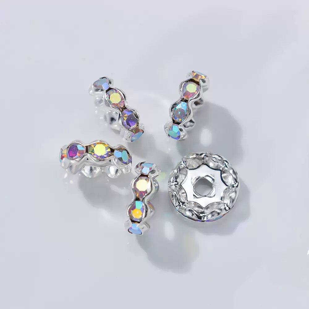 FS10252-12mm Wave Spacers Fit For Beadable Pens Jewelry Making - Zoe DIY Wholesale