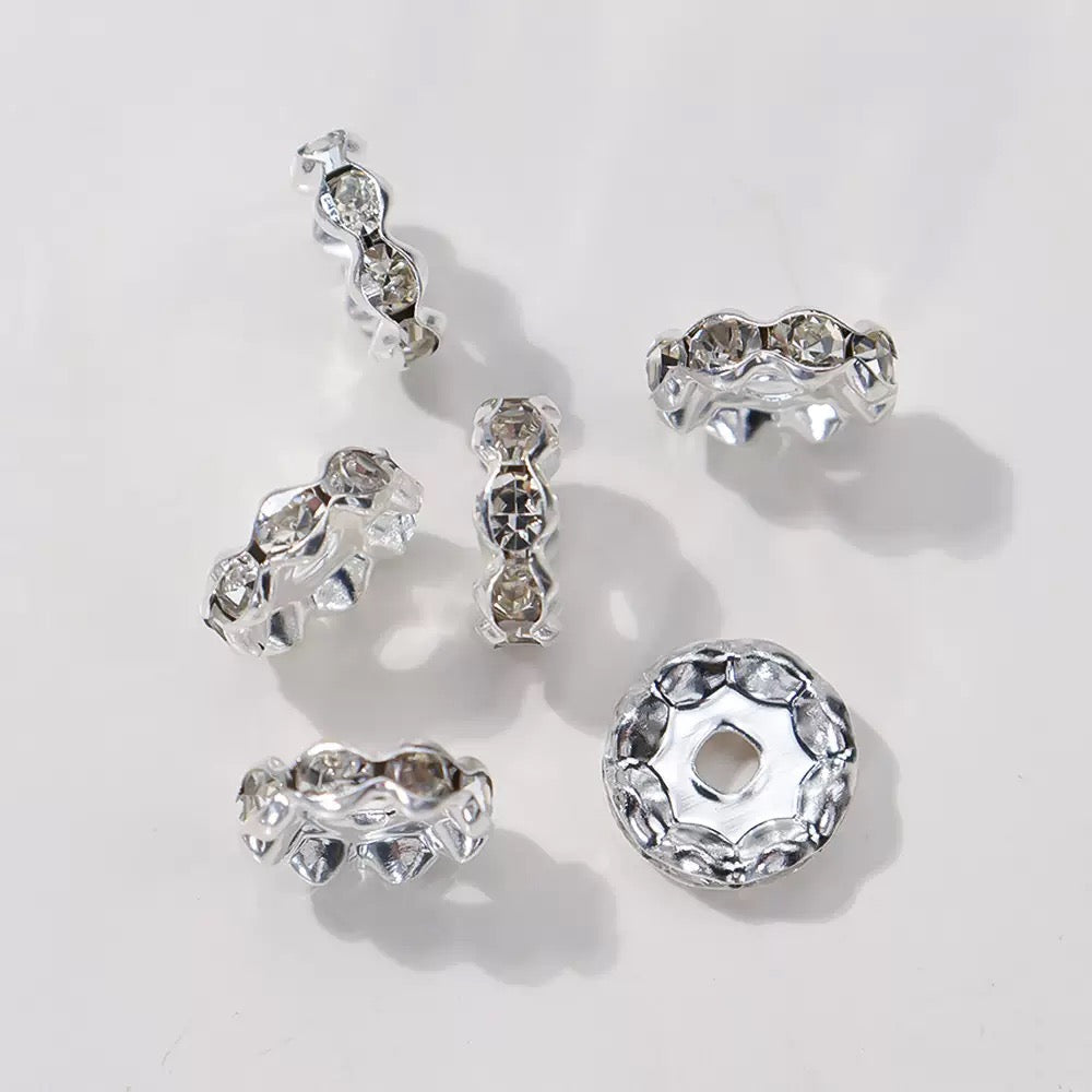 FS10252-12mm Wave Spacers Fit For Beadable Pens Jewelry Making - Zoe DIY Wholesale