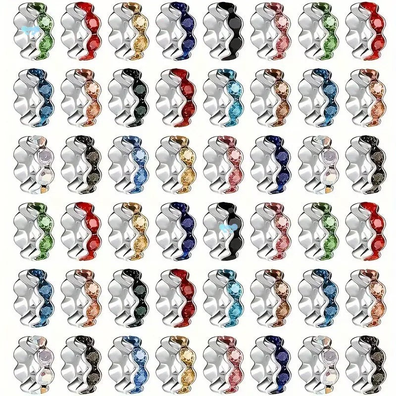 FS10252-12mm Wave Spacers Fit For Beadable Pens Jewelry Making - Zoe DIY Wholesale