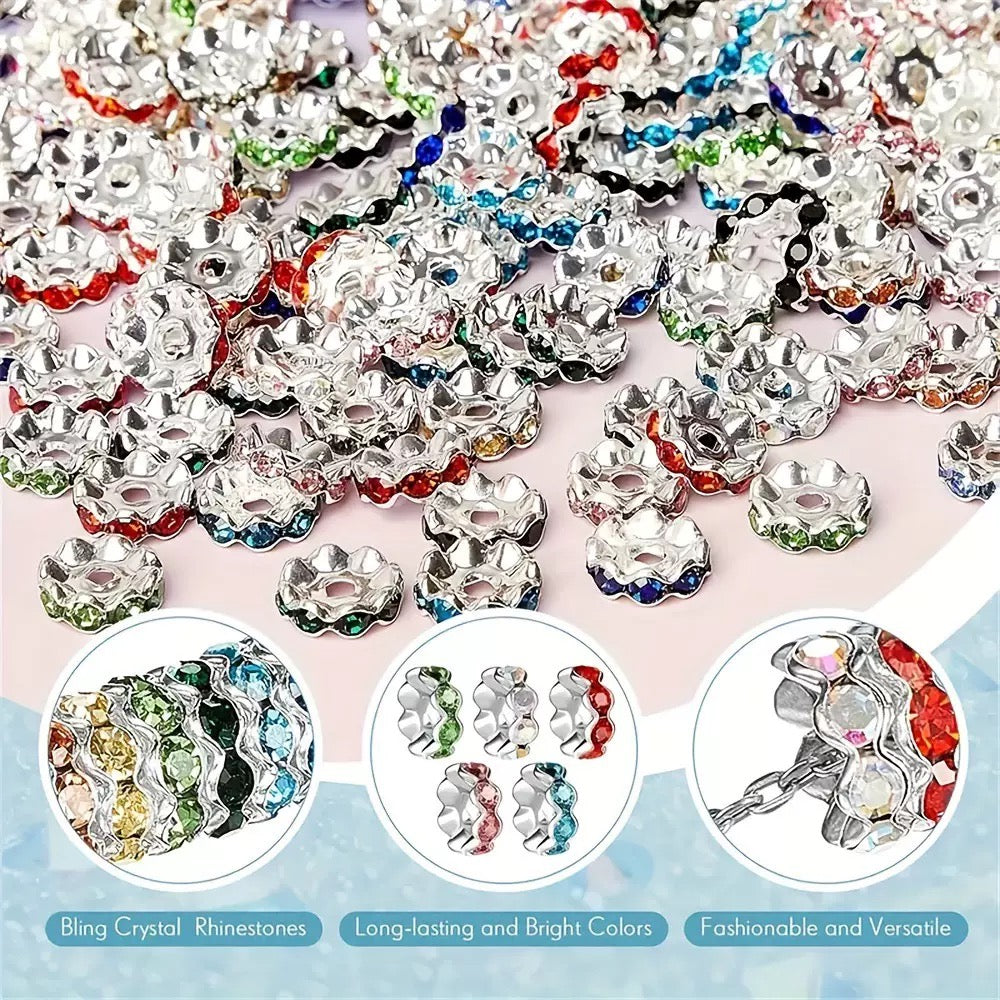 FS10252-12mm Wave Spacers Fit For Beadable Pens Jewelry Making - Zoe DIY Wholesale