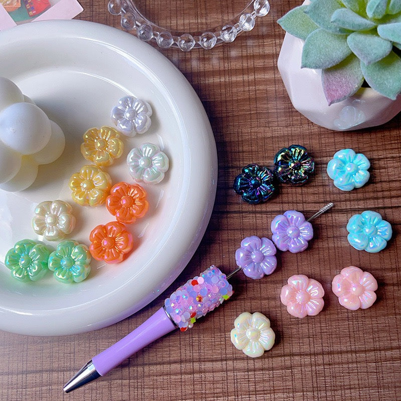 FS4204- 19mm Flower Acrylic Beads Zoe's DIY Shop