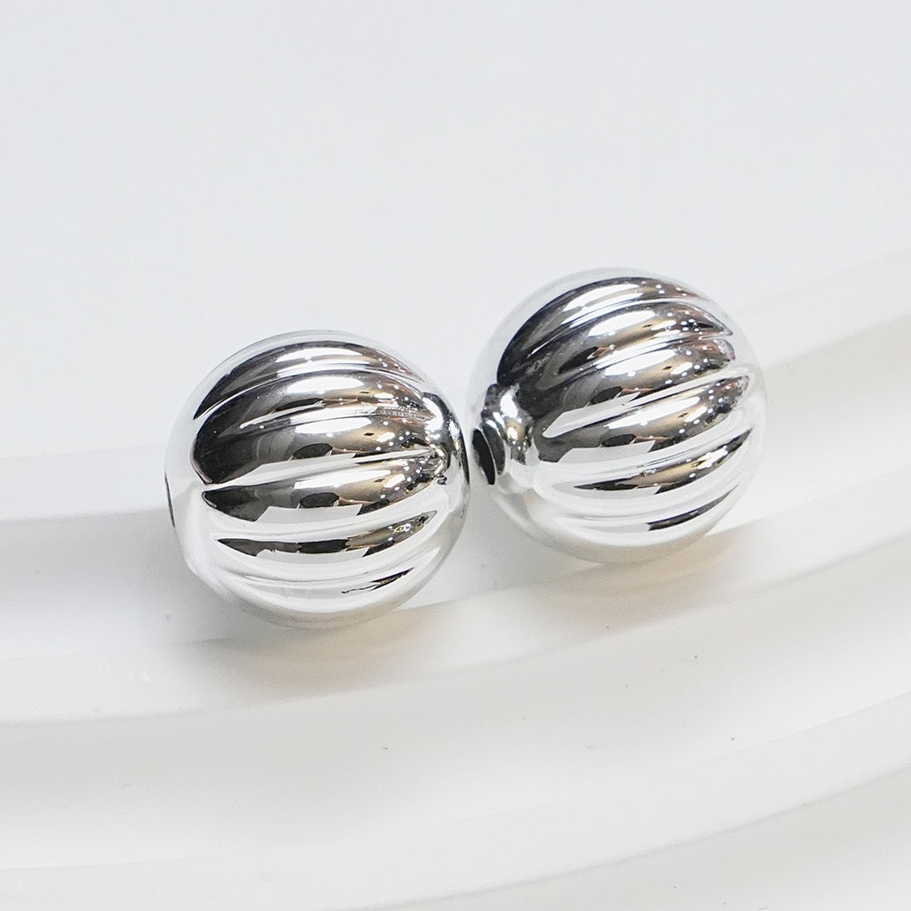 FS4217-16mm Electroplated Metalic Looking Pumpkin Beads Zoe's DIY Shop