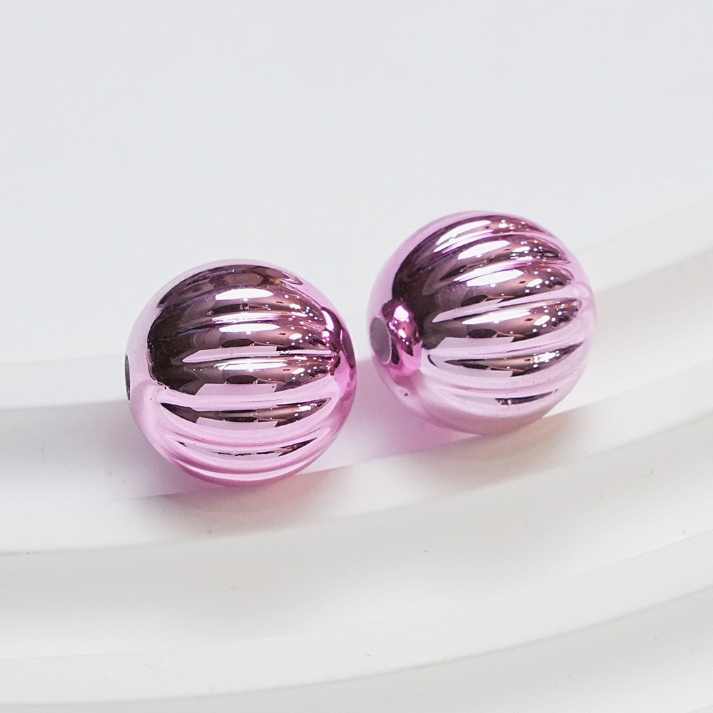 FS4217-16mm Electroplated Metalic Looking Pumpkin Beads Zoe's DIY Shop