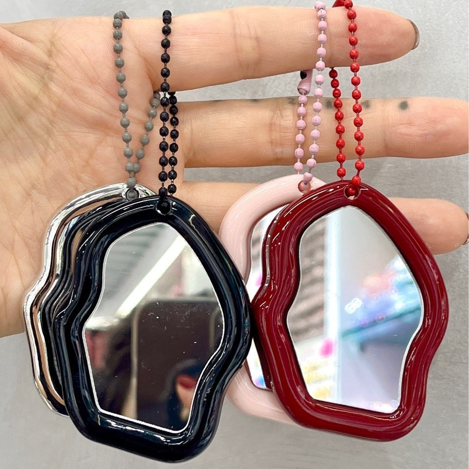 FS2280-Lips Mirror Charms For Making Keychain