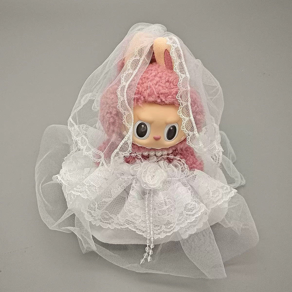 FS6680-Wedding Dress For Labubu1.0-2.0-3.0 （Clothes Only Not With Labubu And Pearl necklace) Zoe's DIY Shop