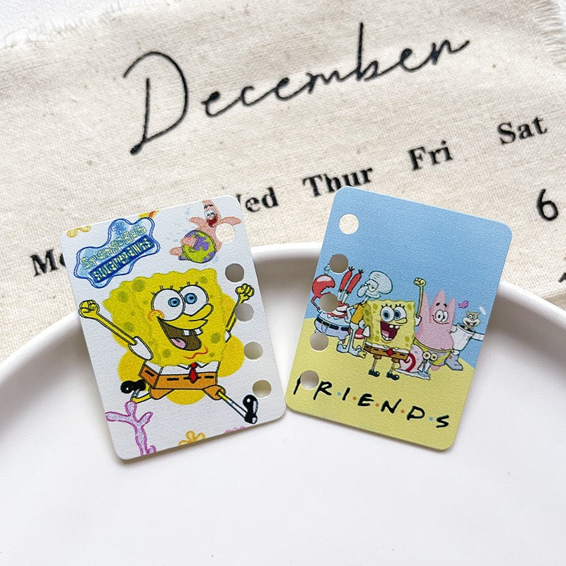FS5927- 30*40Mm Five Hole HMBB Diy Book Page SpongeBob Diy Five-Hole Book Page Zoe's DIY Shop