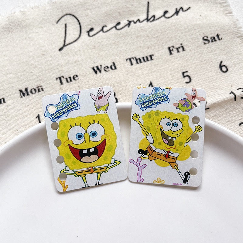 FS5927- 30*40Mm Five Hole HMBB Diy Book Page SpongeBob Diy Five-Hole Book Page Zoe's DIY Shop