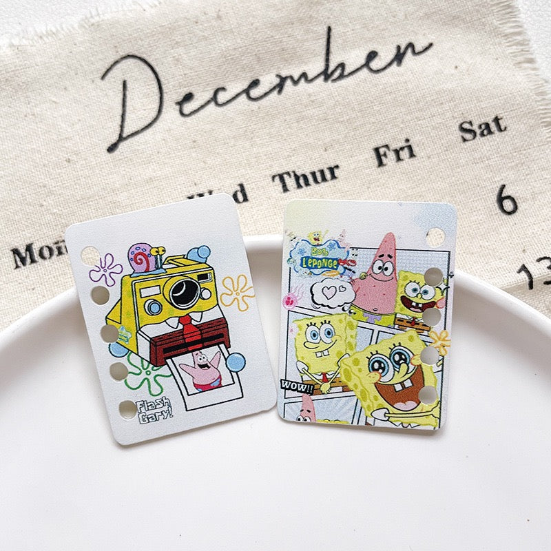 FS5927- 30*40Mm Five Hole HMBB Diy Book Page SpongeBob Diy Five-Hole Book Page Zoe's DIY Shop