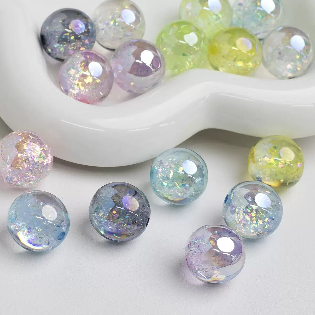 FS5923-16mm Foil Resin Beads Zoe's DIY Shop