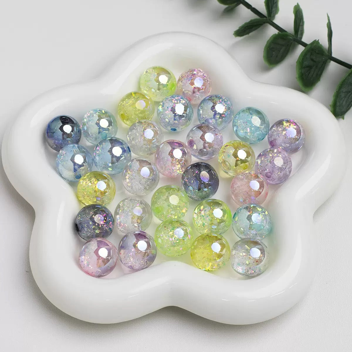 FS5923-16mm Foil Resin Beads Zoe's DIY Shop