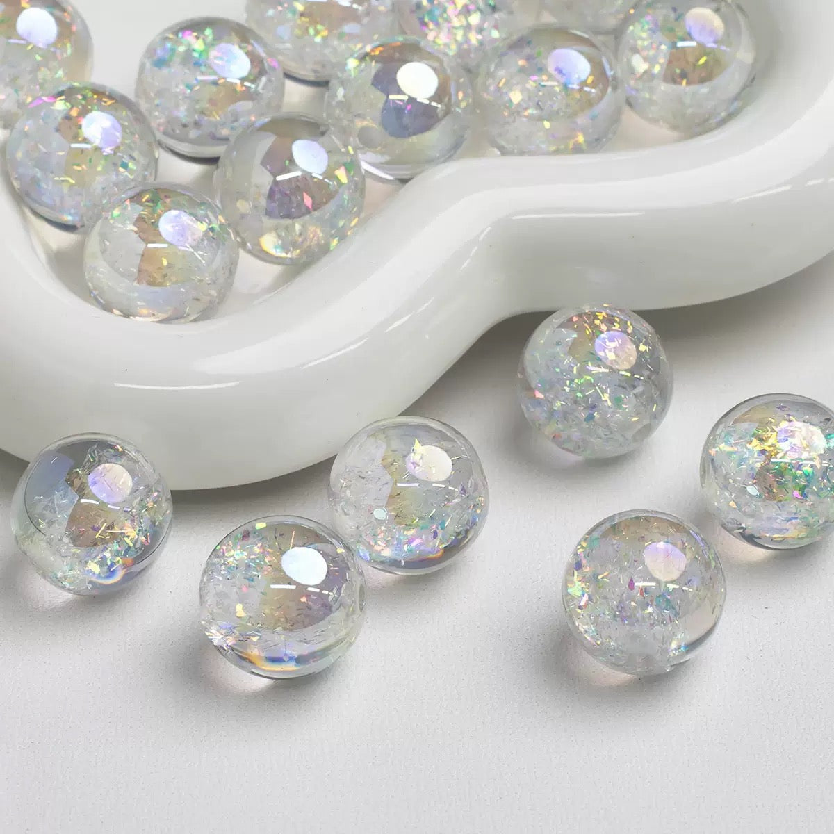 FS5923-16mm Foil Resin Beads Zoe's DIY Shop