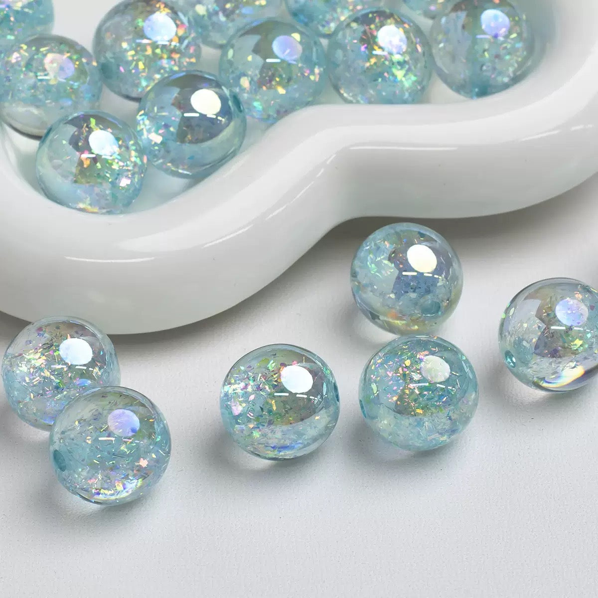 FS5923-16mm Foil Resin Beads Zoe's DIY Shop