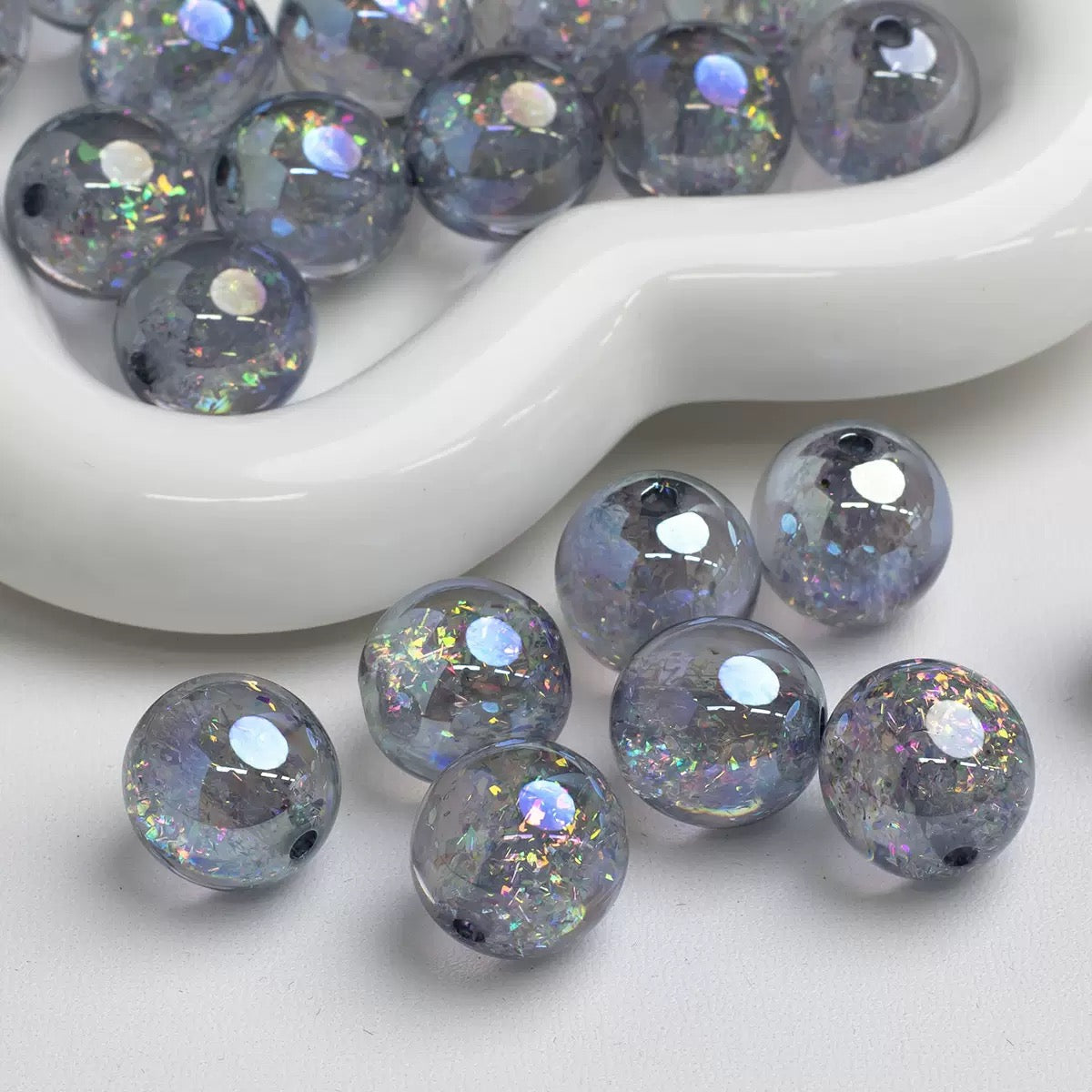 FS5923-16mm Foil Resin Beads Zoe's DIY Shop