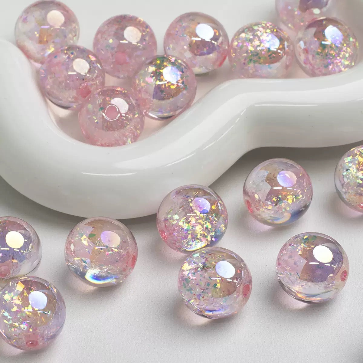 FS5923-16mm Foil Resin Beads Zoe's DIY Shop