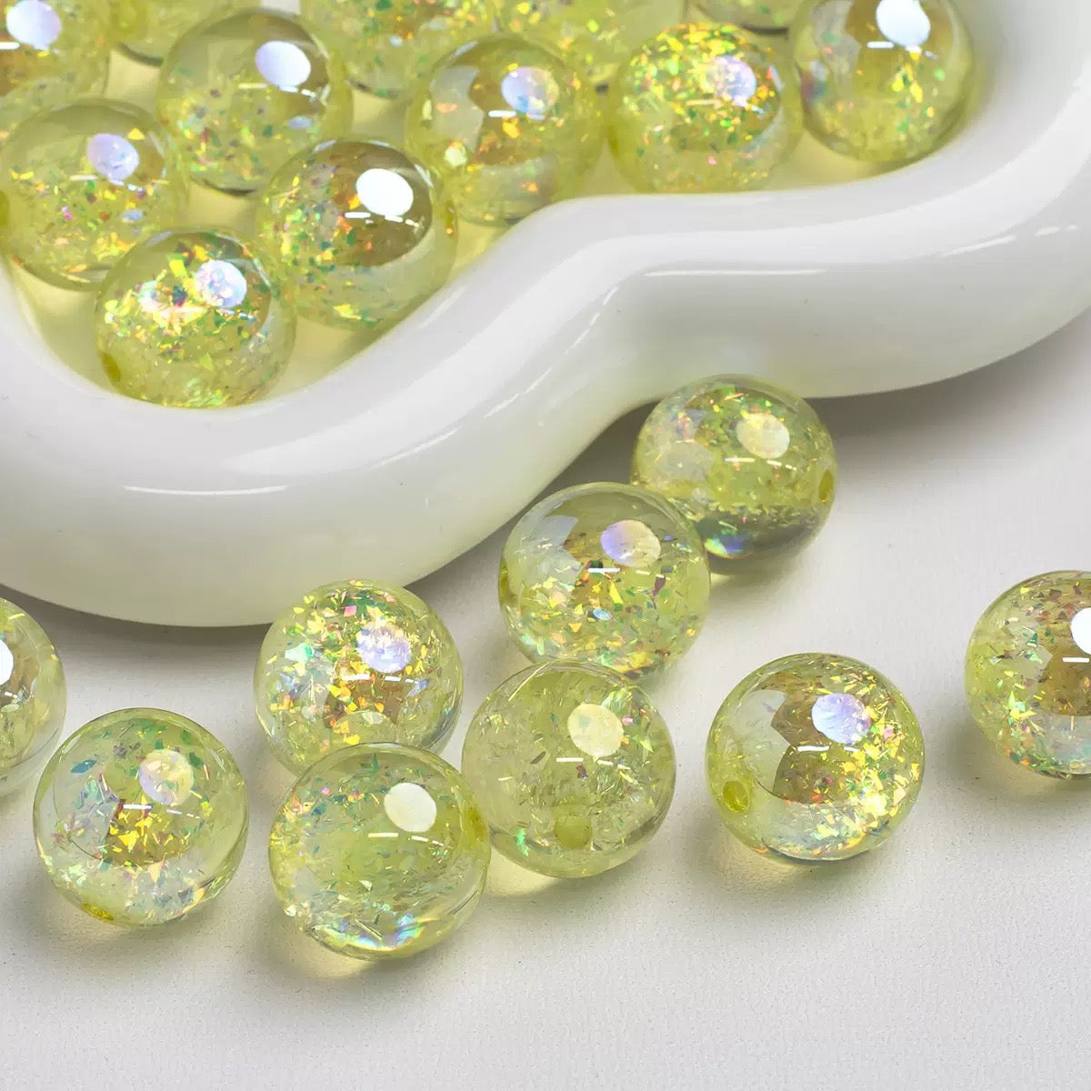 FS5923-16mm Foil Resin Beads Zoe's DIY Shop