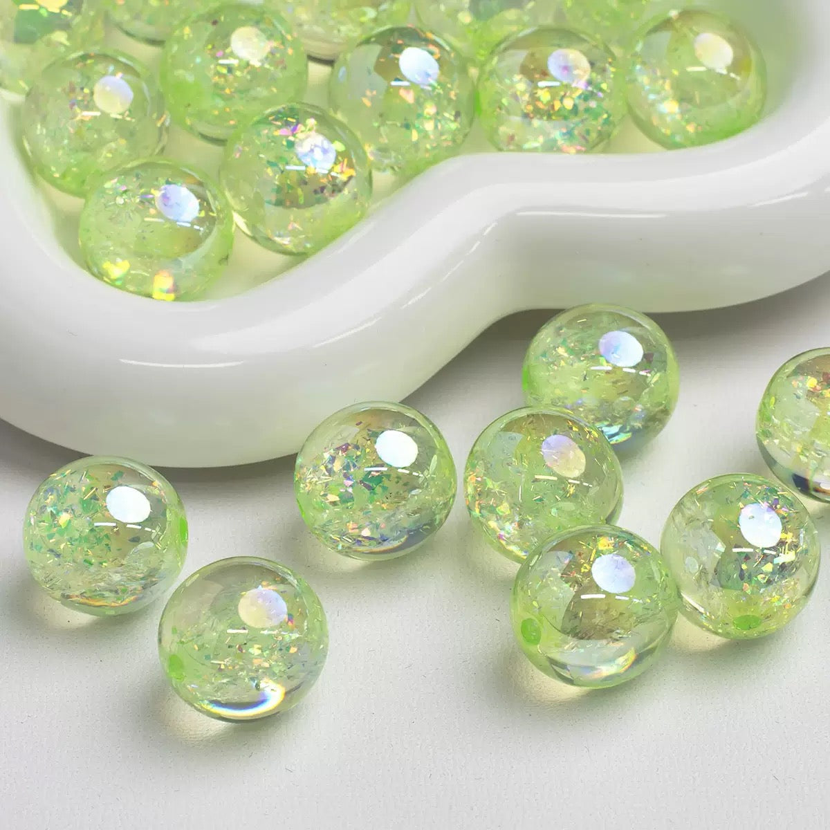 FS5923-16mm Foil Resin Beads Zoe's DIY Shop