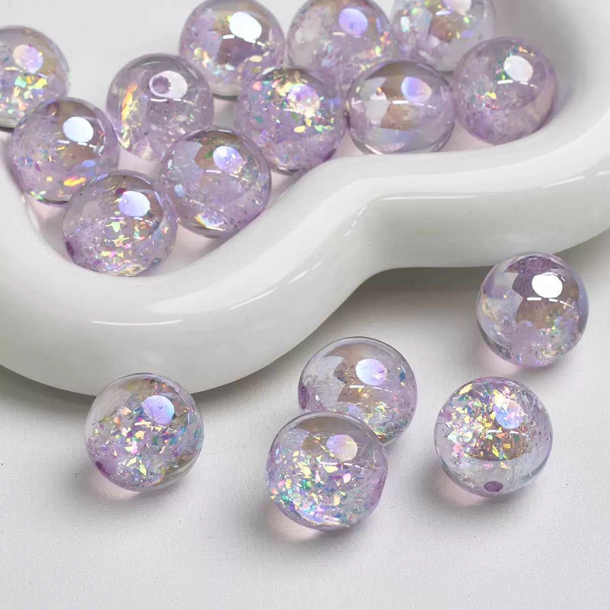 FS5923-16mm Foil Resin Beads Zoe's DIY Shop