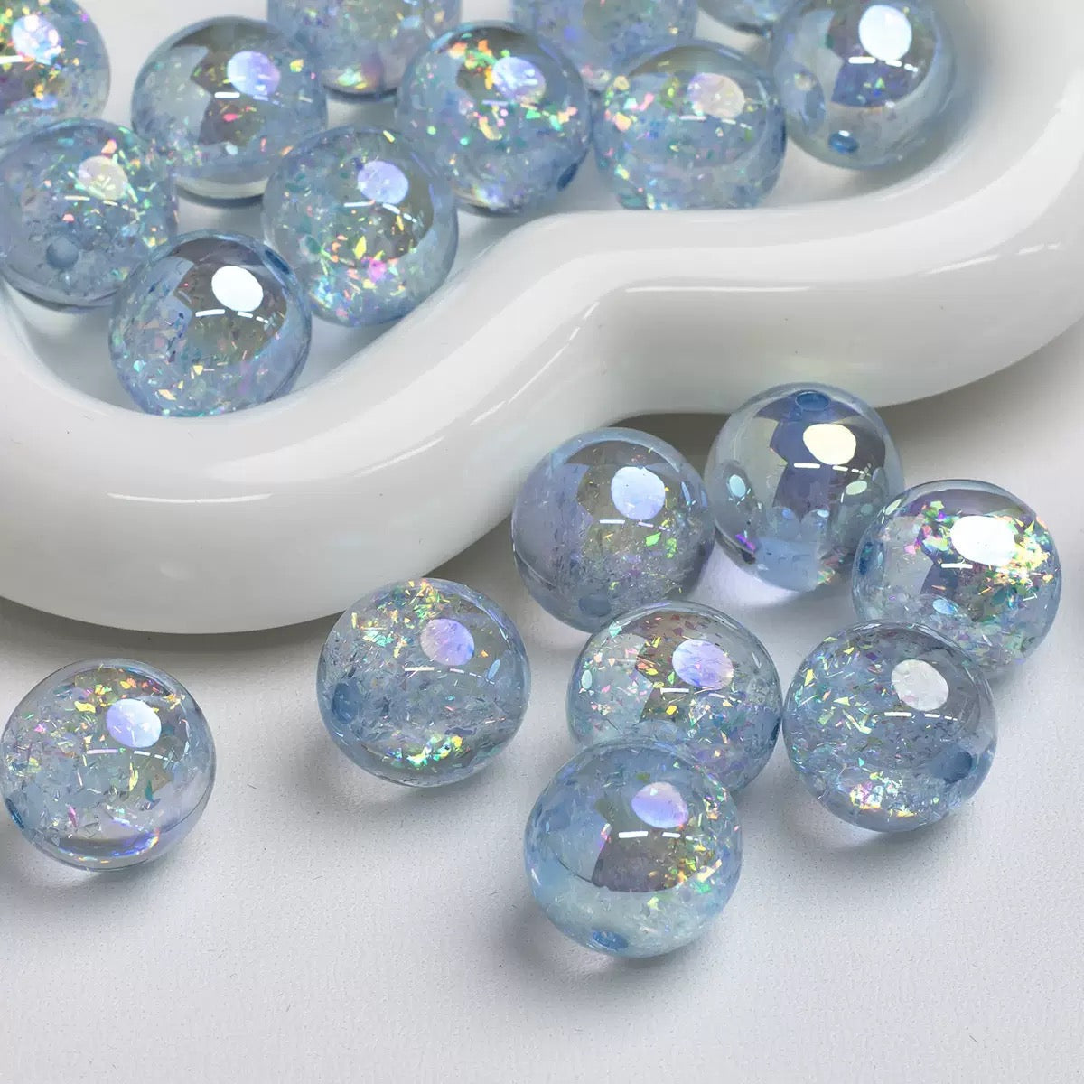 FS5923-16mm Foil Resin Beads Zoe's DIY Shop