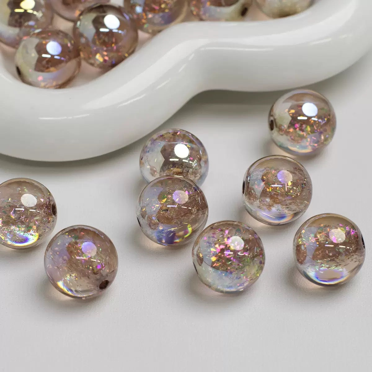 FS5923-16mm Foil Resin Beads Zoe's DIY Shop