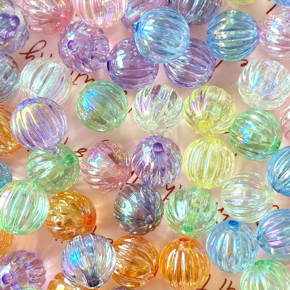 FS3706-16mm Clear Pumpkin Acrylic Beads Zoe's DIY Shop