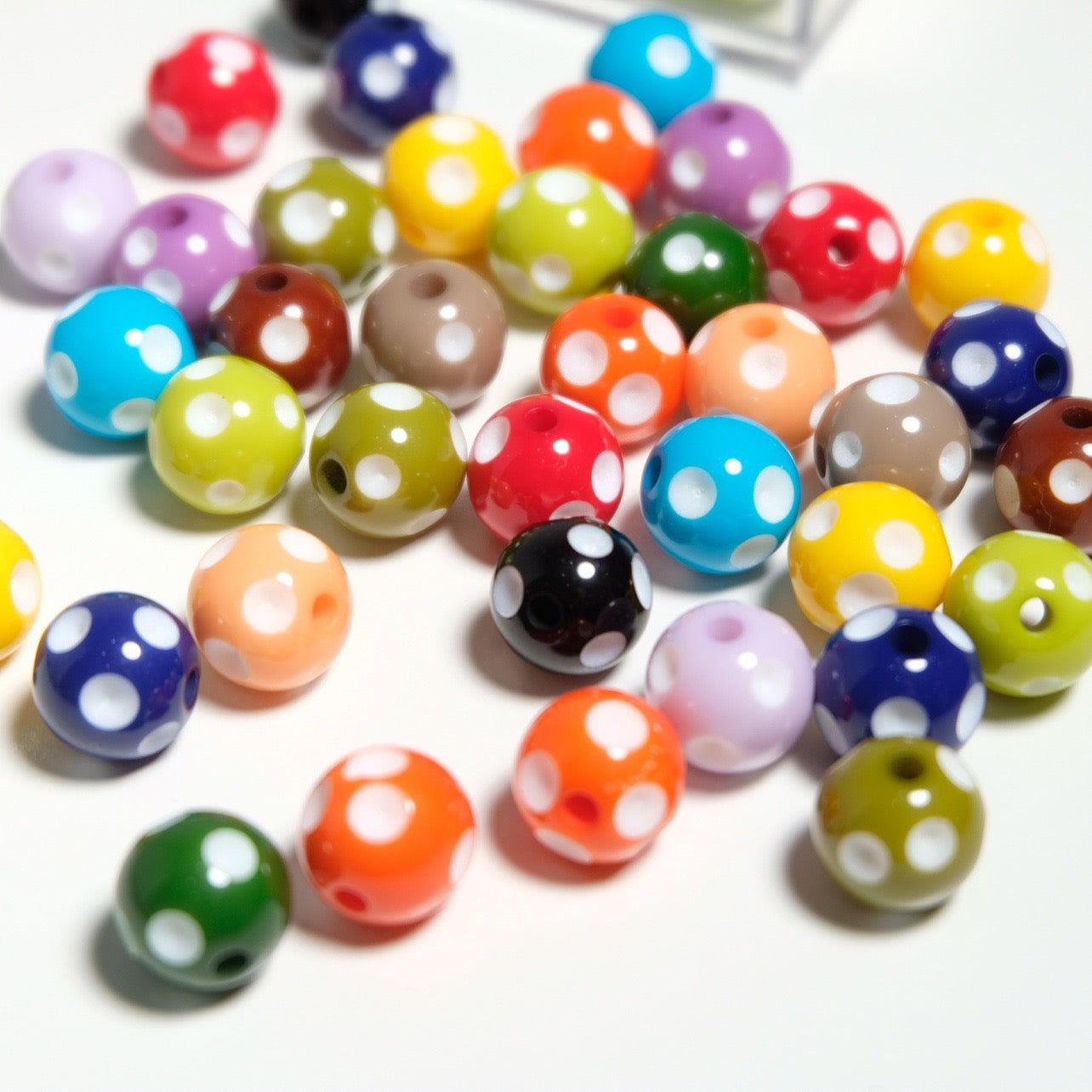 FS1951-16MM Mixed Color Dot Resin Beads Fit For Beadable Pens