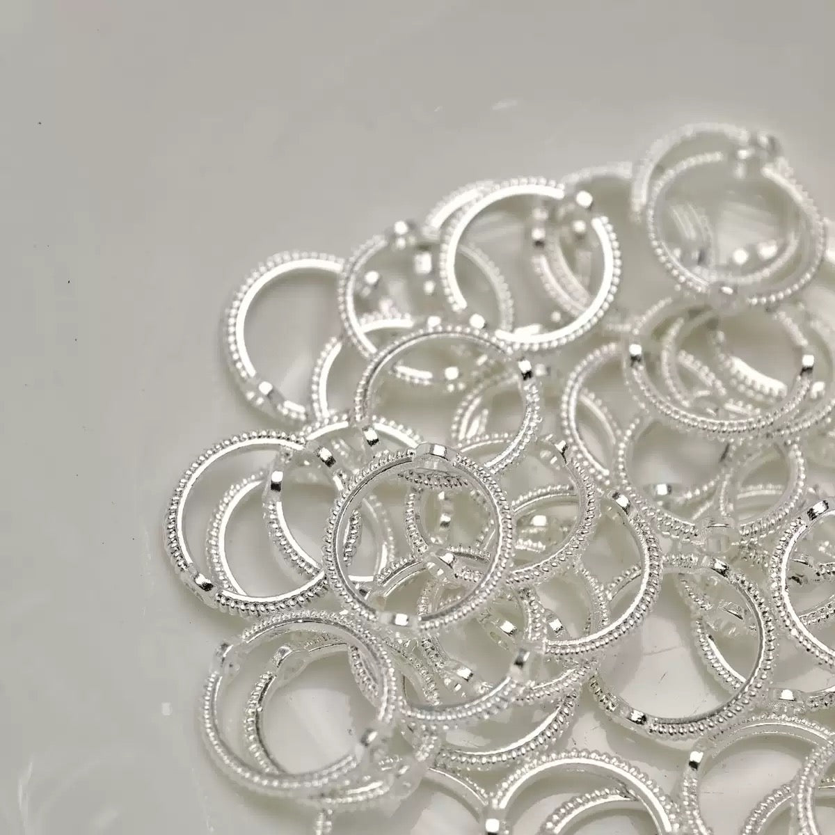 FS3818-12mm  Gold Plated Long Lasting Round Bead Frame Spacer Beads For Jewelry DIY Bracelet Necklace Making Zoe's DIY Shop