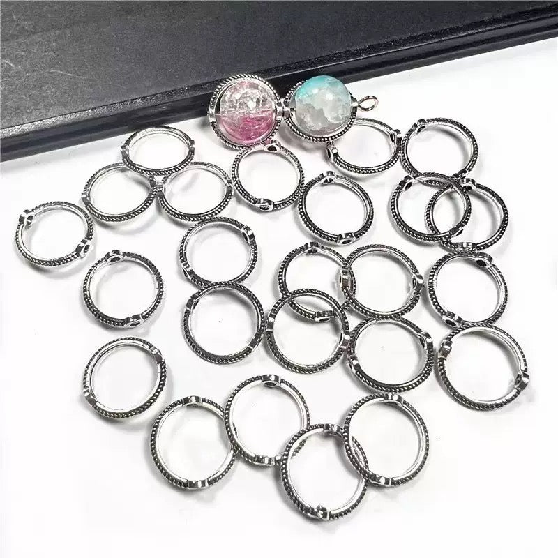 FS3818-12mm  Gold Plated Long Lasting Round Bead Frame Spacer Beads For Jewelry DIY Bracelet Necklace Making Zoe's DIY Shop