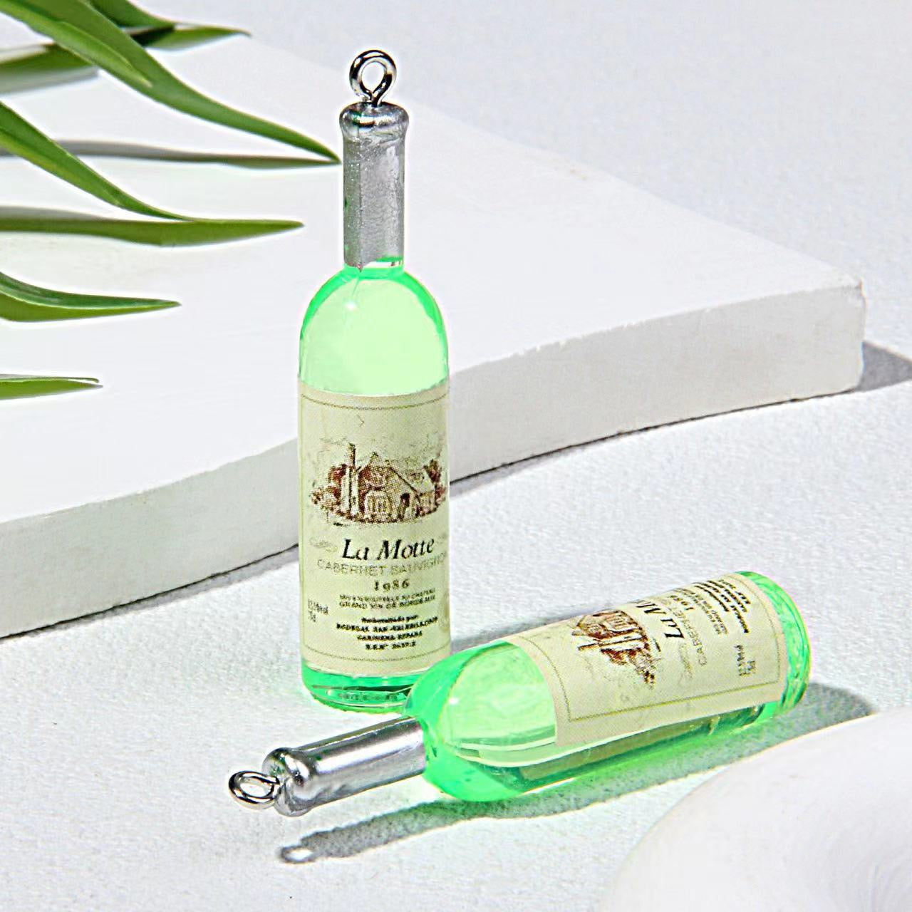 FS5081-랜덤 혼합 12×52mm 크리에이티브 와인병 레진 장신구