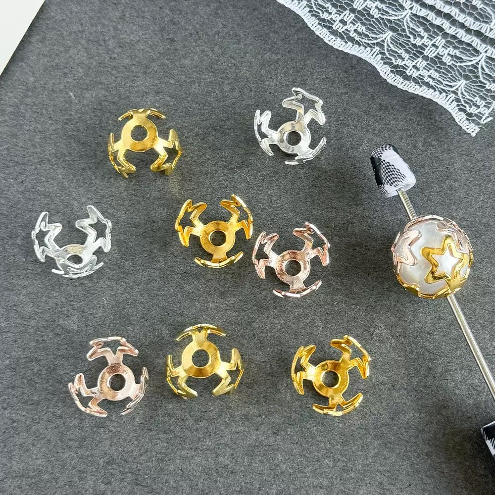 FS6687-Stat Flower Metal Spacer Beads Zoe's DIY Shop