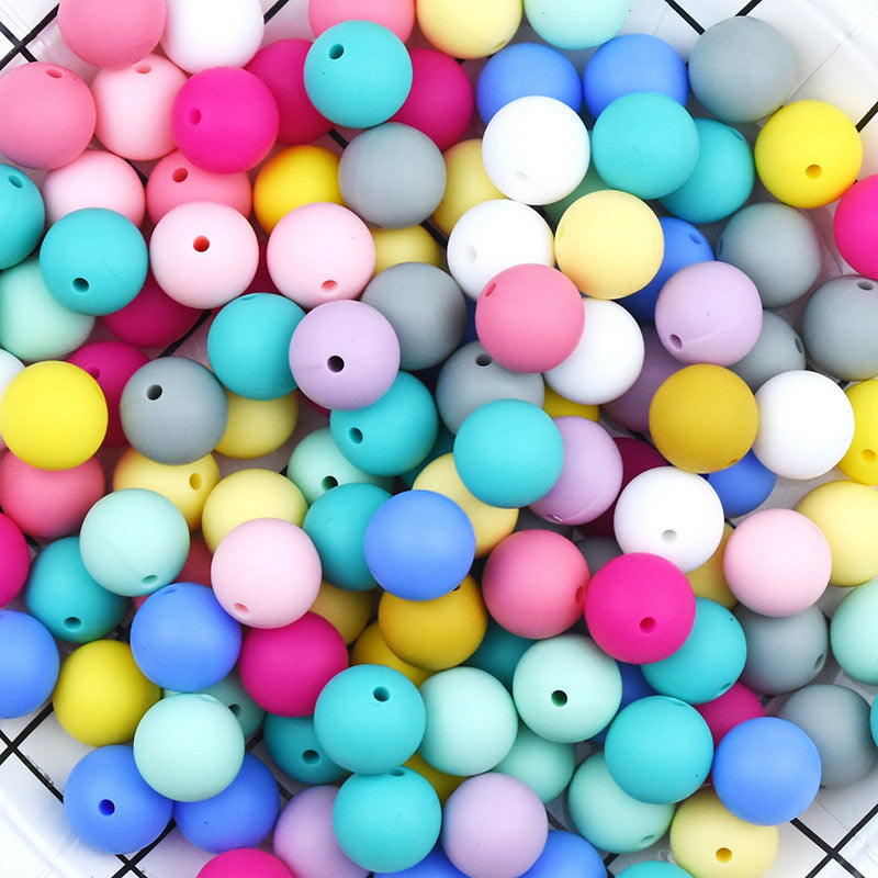 FS2353-20MM Random Mixed Color Silicone Beads Fit For Beadable Pens