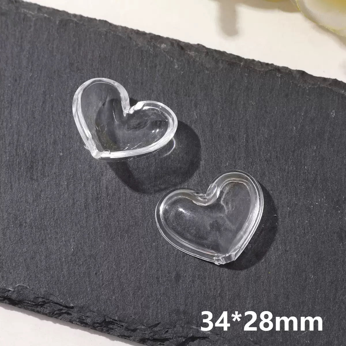 FS1303-About 34×28mm Heart Acrylic Shaker Based Beads Zoe's DIY Shop