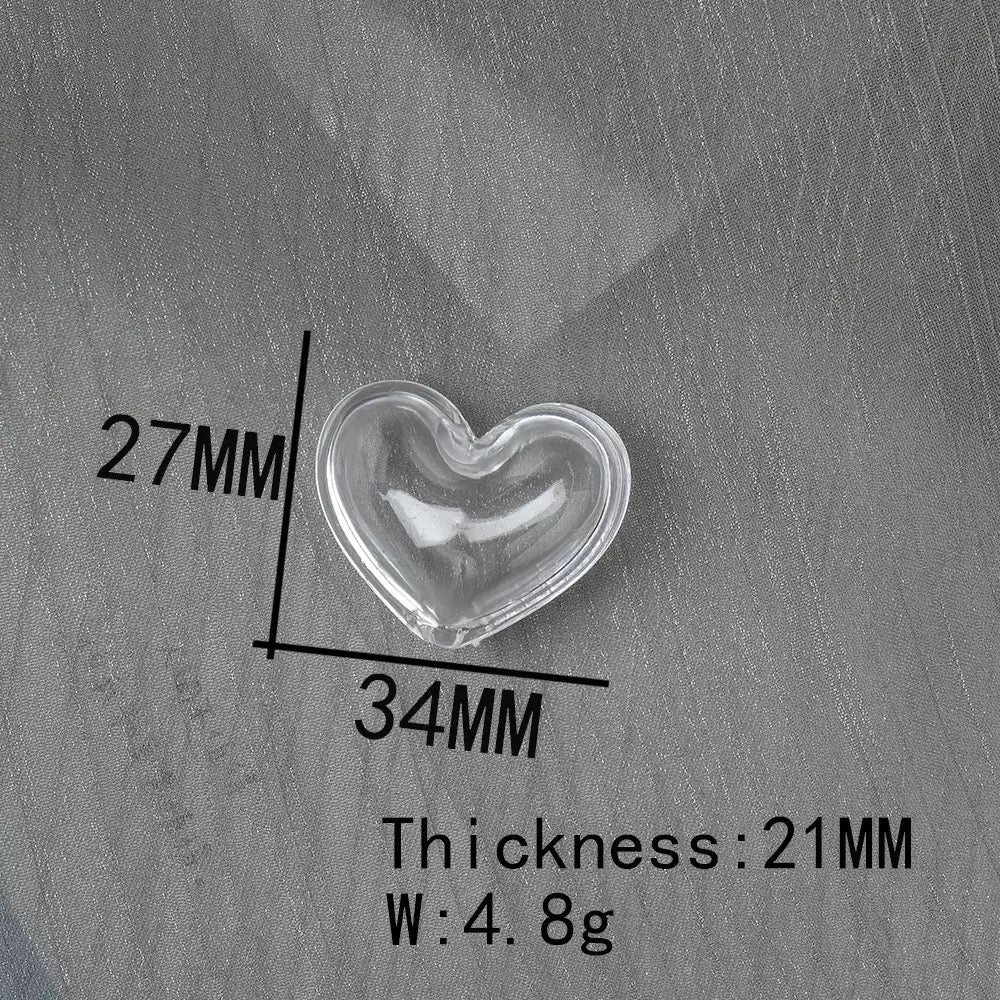 FS1303-About 34×28mm Heart Acrylic Shaker Based Beads Zoe's DIY Shop