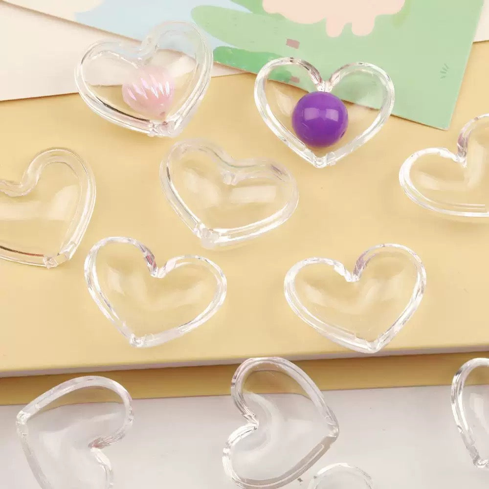 FS1303-About 34×28mm Heart Acrylic Shaker Based Beads Zoe's DIY Shop