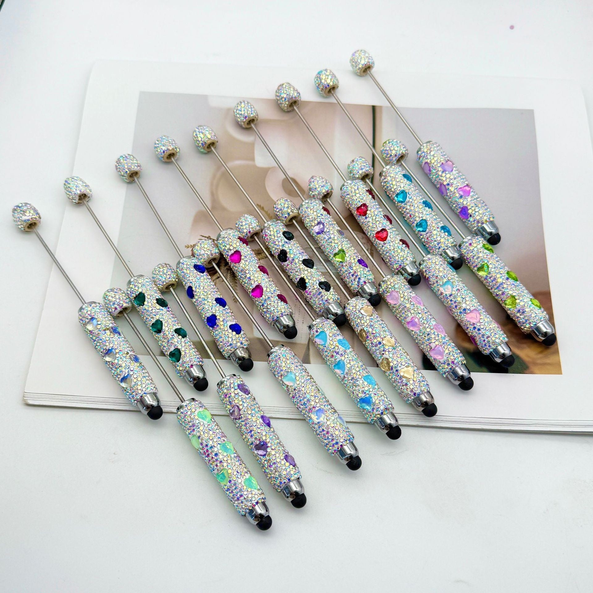 FS6210-Heart Full Diamonds Touch Pen Zoe's DIY Shop