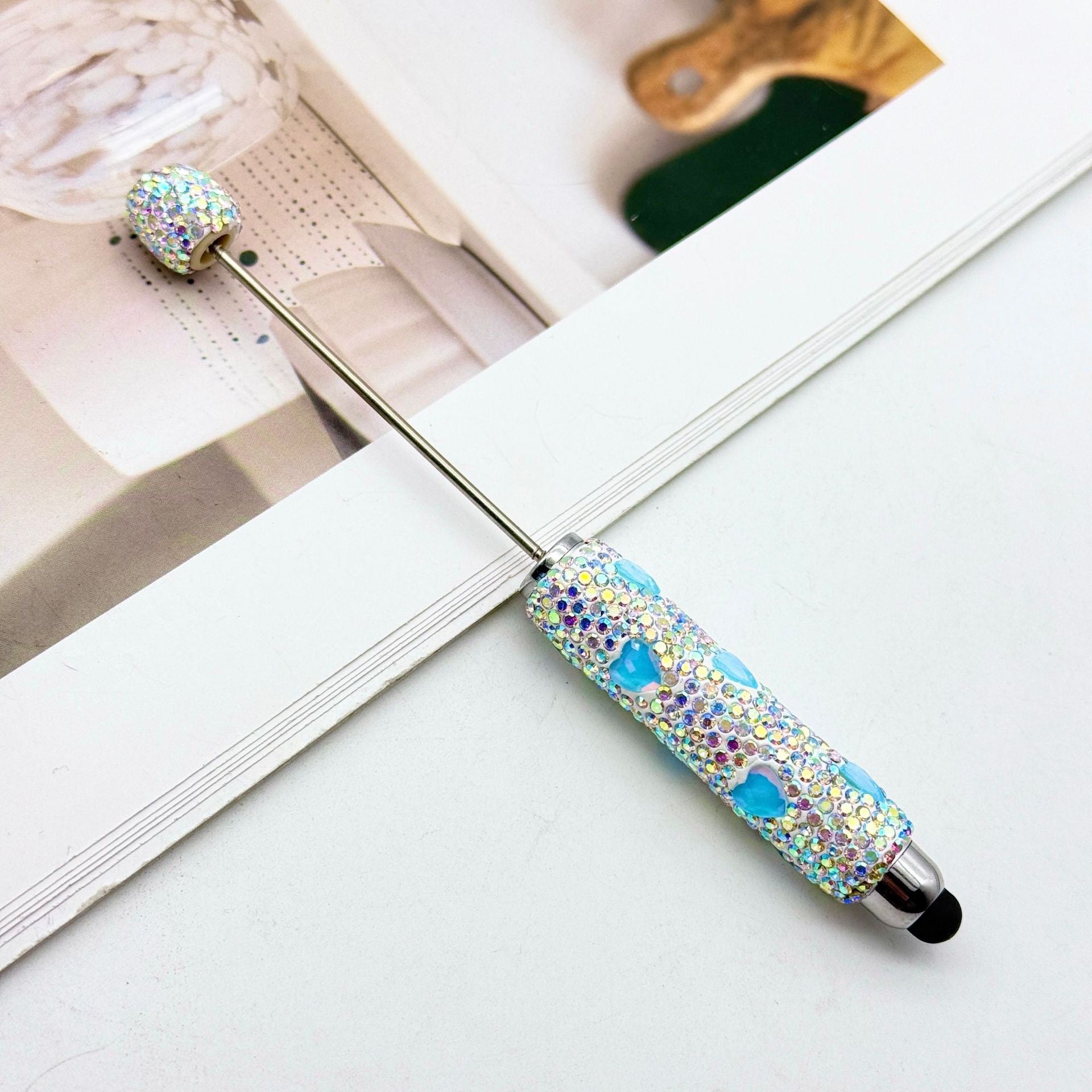 FS6210-Heart Full Diamonds Touch Pen Zoe's DIY Shop
