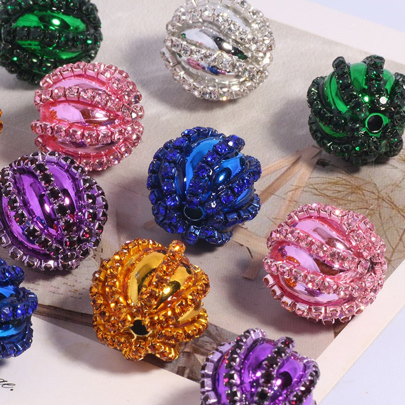 FS6558-About 18MM Fancy Pumpkin Beads For Beadable Pen Keychain Jewelry Making Zoe's DIY Shop