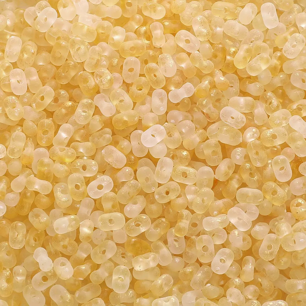 FS2416-3*6MM Clear Gold Foil Peanut Beads For Keychain Jewelry Making Zoe's DIY Shop