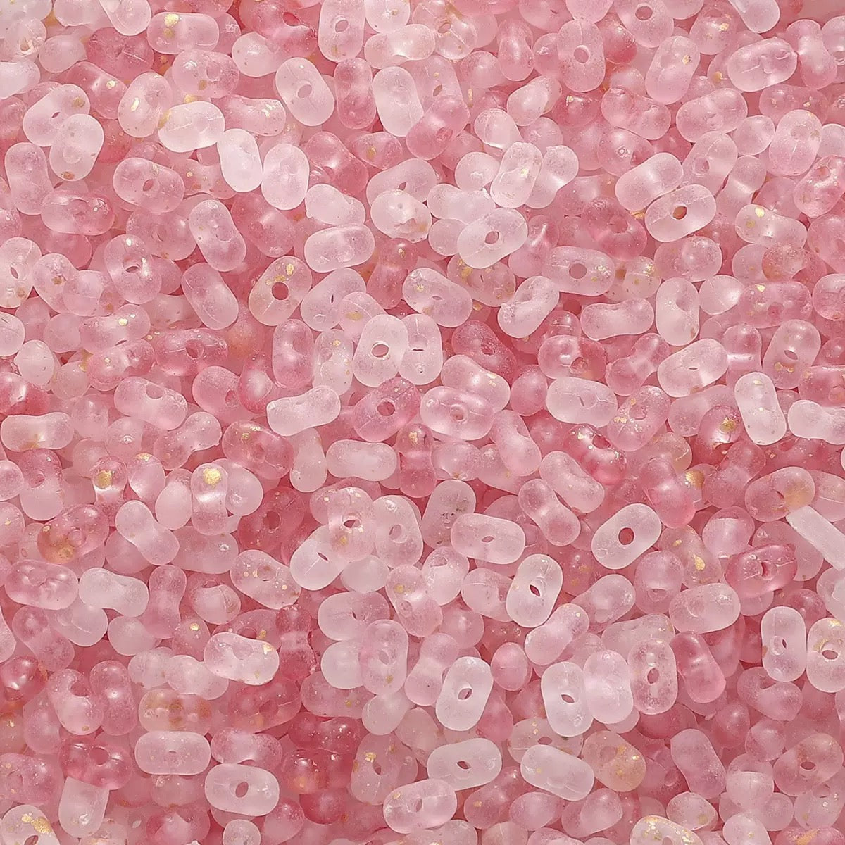 FS2416-3*6MM Clear Gold Foil Peanut Beads For Keychain Jewelry Making Zoe's DIY Shop