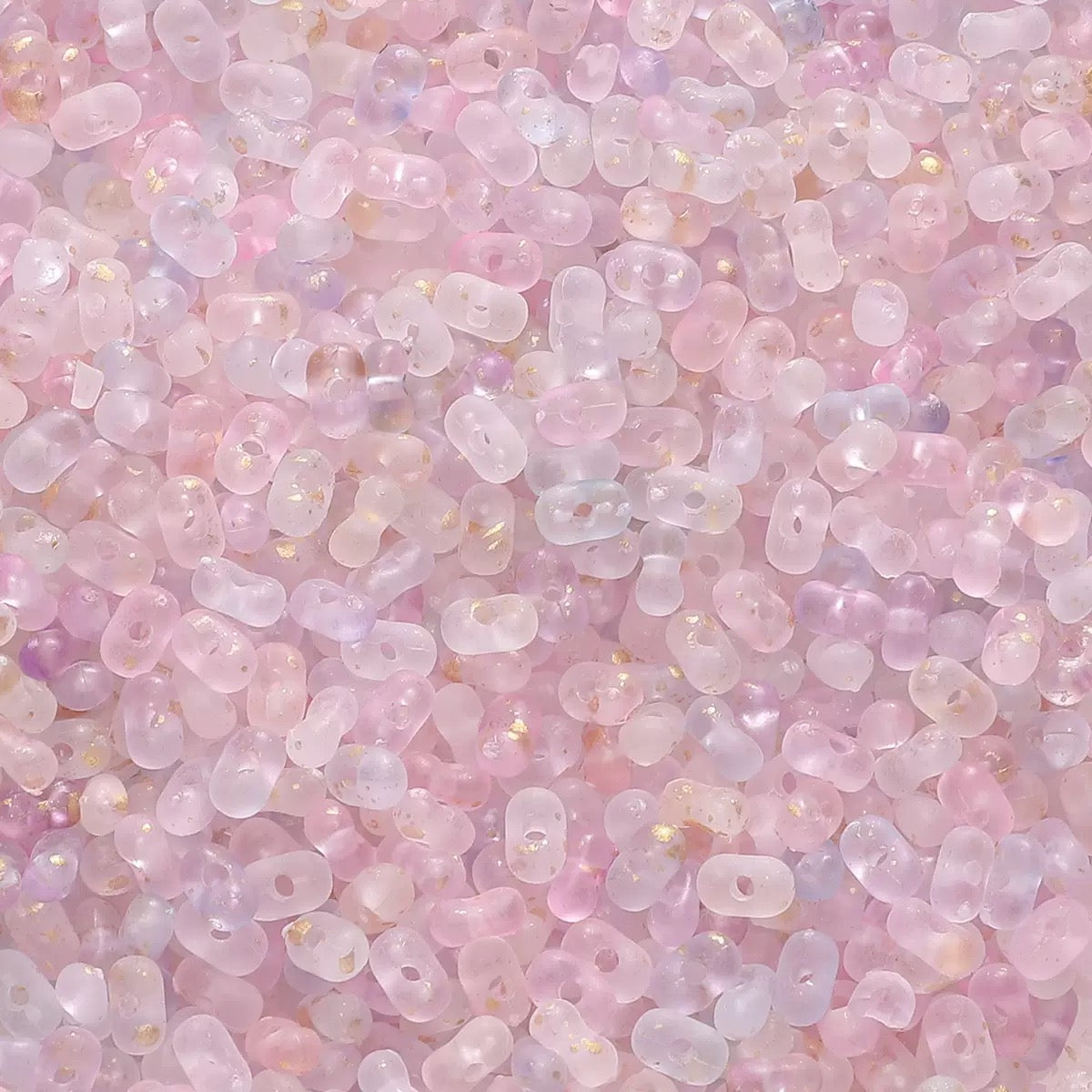 FS2416-3*6MM Clear Gold Foil Peanut Beads For Keychain Jewelry Making Zoe's DIY Shop