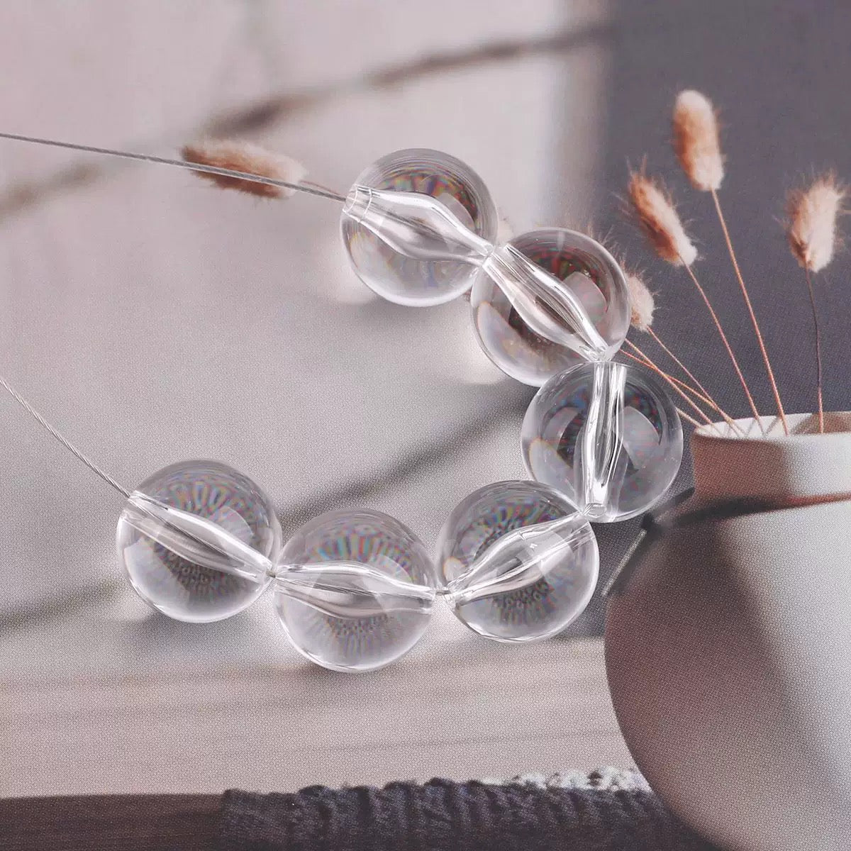 FS0879-18MM Clear Round Beads Fit For Beadable Pens Zoe's DIY Shop