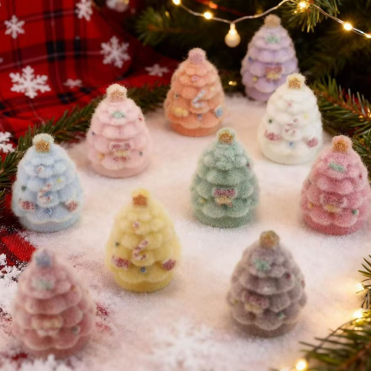 FS6690-33*45mm 10 Pieces Labubu Flocked Resin Charms Zoe's DIY Shop