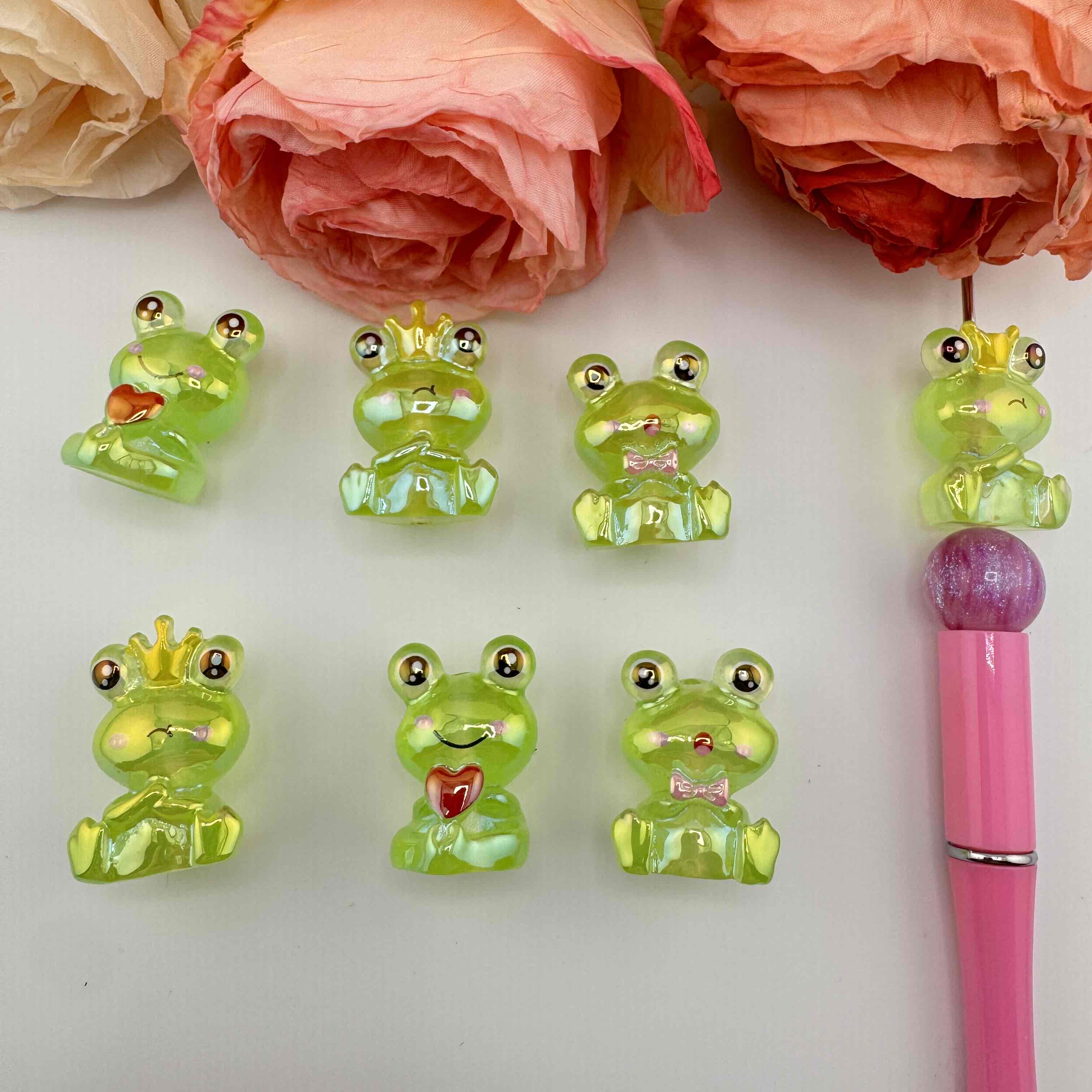 FS.10896-UV Coating Luminous Resin Beads Fit For Beadable Pens