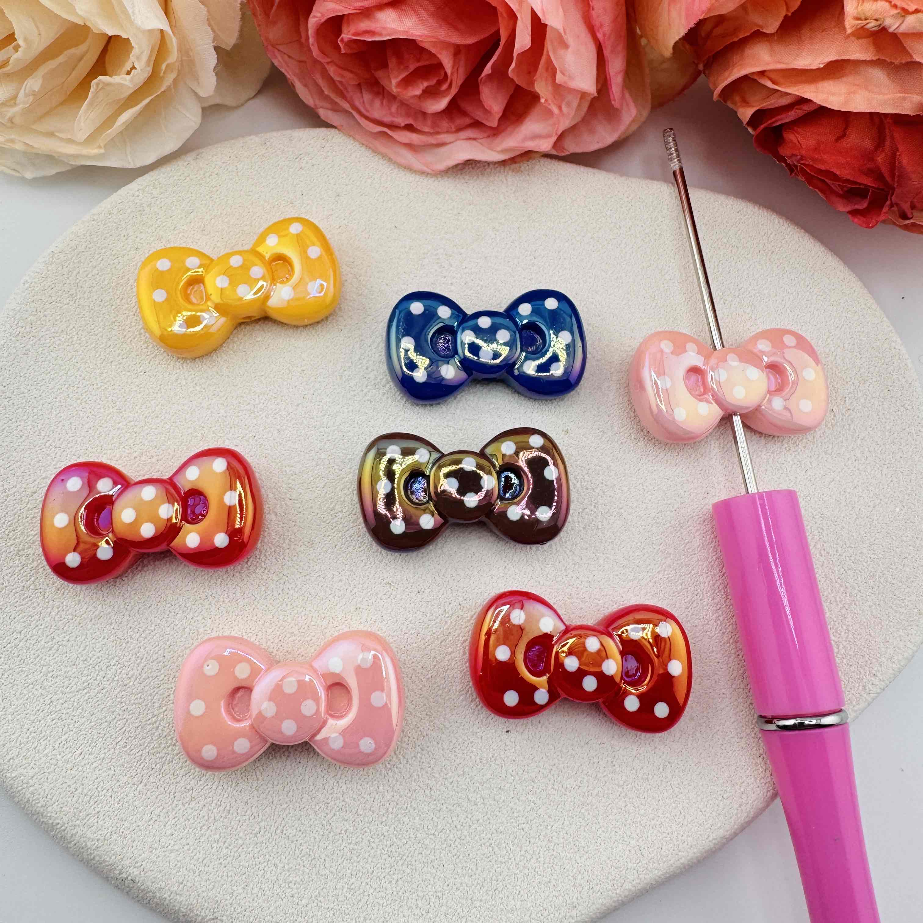 FS10907-17×30mm UV Coating Resin Beads For Beadable Pens Keychain Jewelry Making