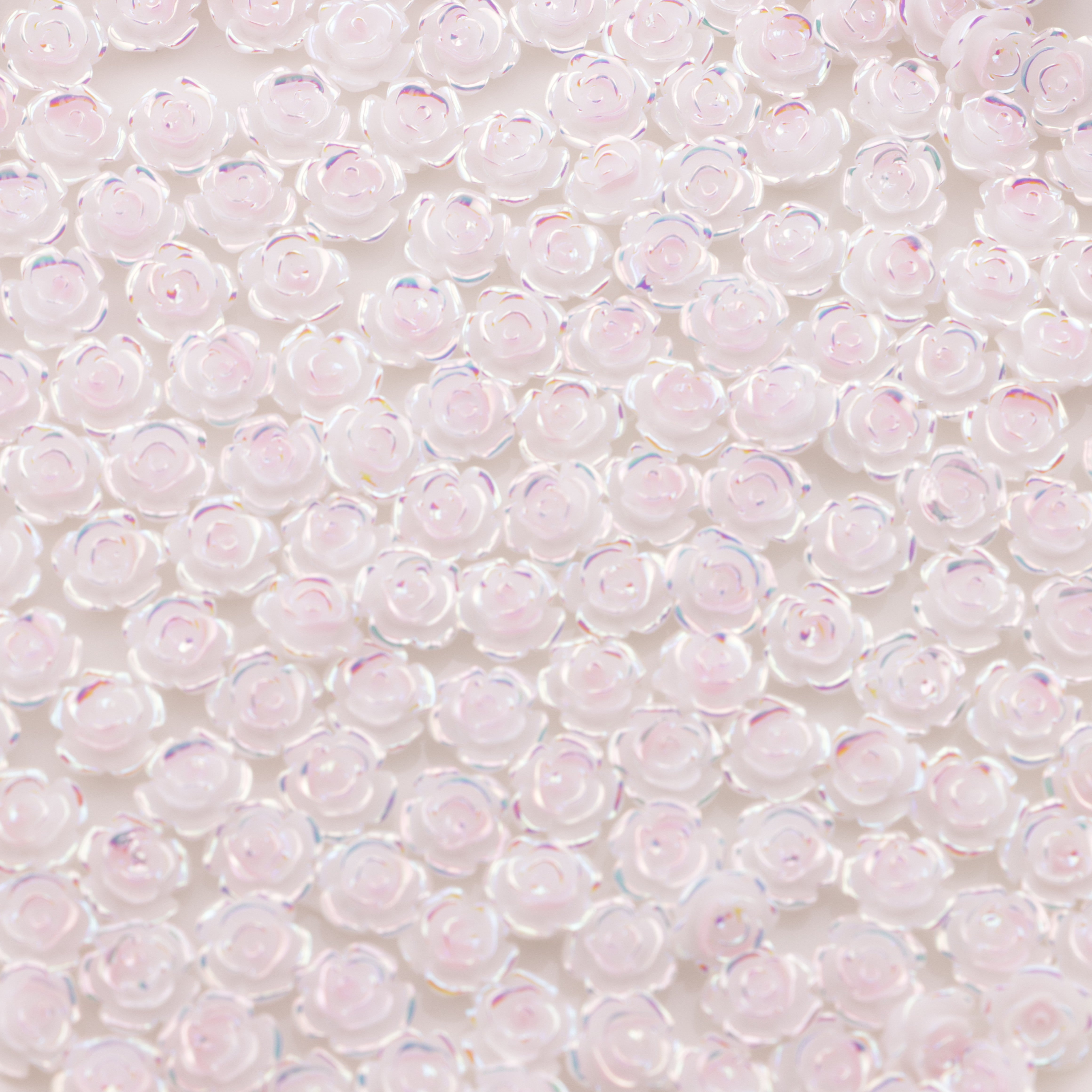 FS5770- 8mm Uv Luminous Rose Flower Charms Bicolor Double Glow-in-the-Dark Rose Patches