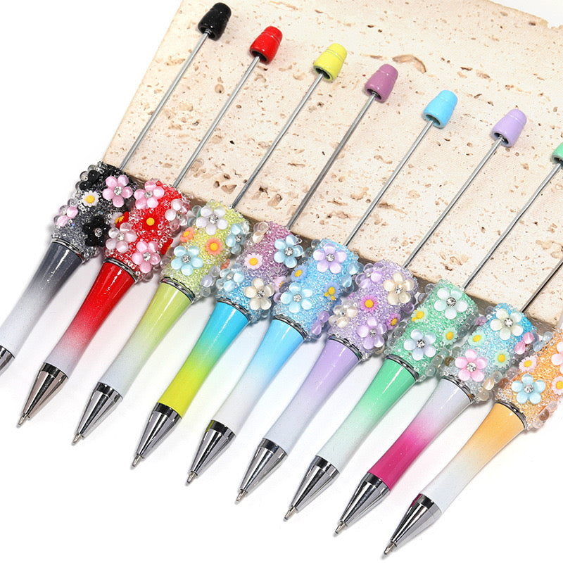 Mixed Color Flower Sugar Sparkling Beadable Pens