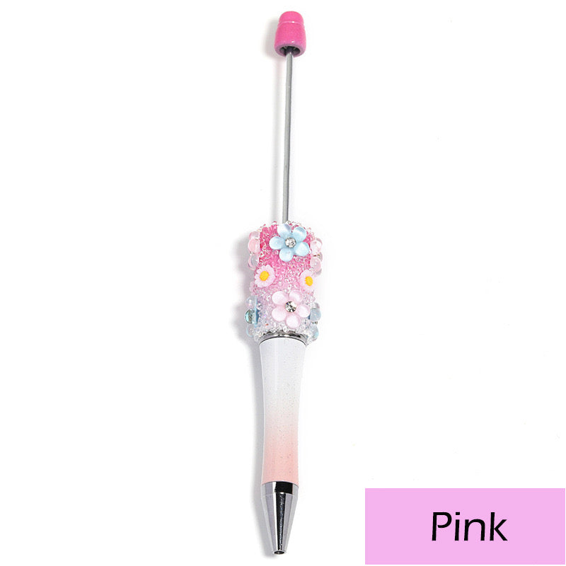 Mixed Color Flower Sugar Sparkling Beadable Pens