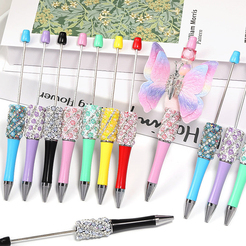 Mixed Color Pearl Chain Sparkling Beadable Pens