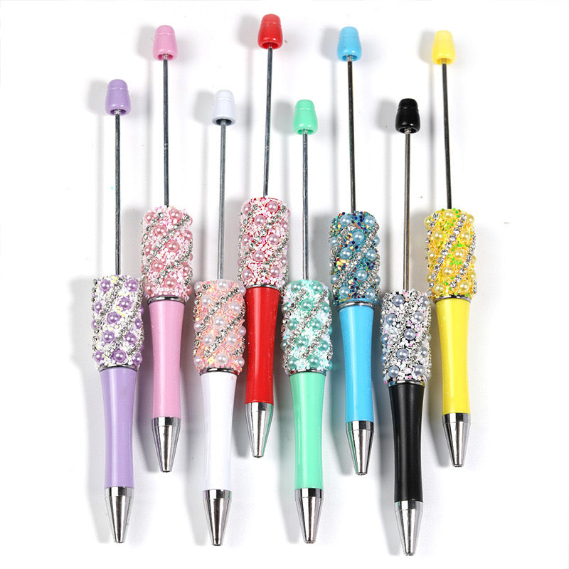 Mixed Color Pearl Chain Sparkling Beadable Pens