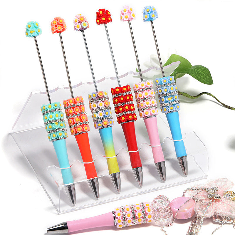 Mixed Color  Daisy Chain Sparkling Beadable Pens